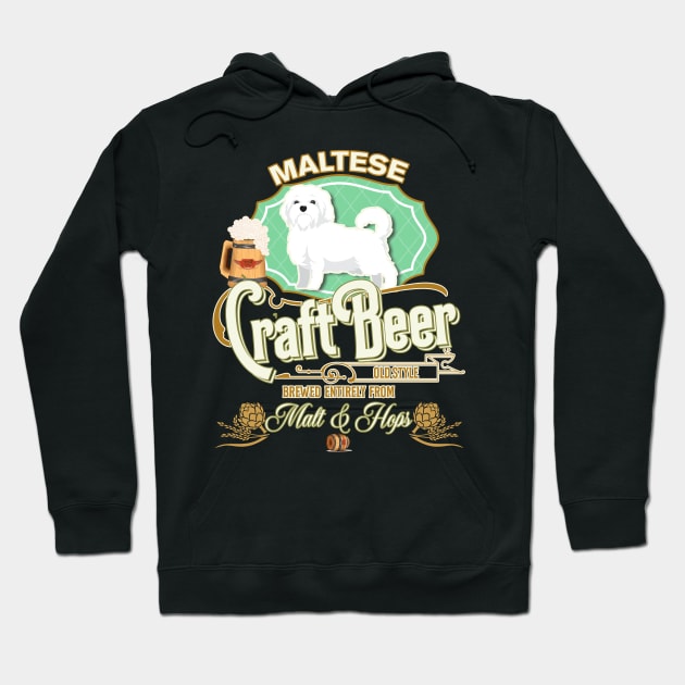 Maltese Gifts - Beer Dog lover Hoodie by StudioElla